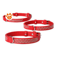 Camon Dog & Cat Collare con Borchiette Rosso