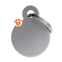 My Family Medaglietta Basic Aluminium Cerchio Piccolo Alluminio Grigio >>>INCISIONE_GRATIS