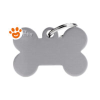 My Family Medaglietta Basic Aluminium Osso Grande Alluminio Grigio >>>INCISIONE_GRATIS