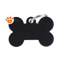 My Family Medaglietta Basic Aluminium Osso Grande Alluminio Nero >>>INCISIONE_GRATIS
