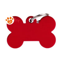 My Family Medaglietta Basic Aluminium Osso Grande Alluminio Rosso >>>INCISIONE_GRATIS