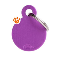 My Family Medaglietta Basic Aluminium Cerchio Piccolo Alluminio Viola >>>INCISIONE_GRATIS