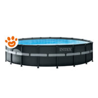 Intex Piscina Rotonda Ultra XTR Frame (Ø549x132cm) con Pompa a Sabbia Art. 26330