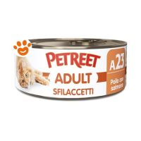 Petreet Cat Adult Sfilaccetti di Pollo e Salmone