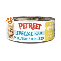 Petreet Cat Adult Le Vellutate Sterilizzato al Tonno con Mais