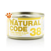 Natural Code 38 Cat Adult al Tonno, Manzo e Olive