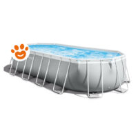 Intex Piscina Ovale Prisma Frame (610x305x122cm) con Pompa a Filtro Art. 26798