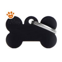 My Family Medaglietta Bone Alluminio Nero Piccolo >>>INCISIONE_GRATIS