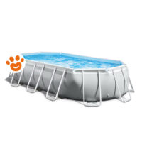Intex Piscina Ovale Prisma Frame (503x274x122cm) con Pompa a Filtro Art. 26796