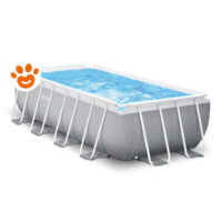 Intex Piscina Rettangolare Prisma Metal Frame (400x200x100cm) con Pompa a Filtro Art. 26788