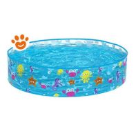 Bestway Piscina Rotonda Fill 'N Funny per Bambini Fantasia Mare Gonfiabile (Ø122x25cm) Art. 50028