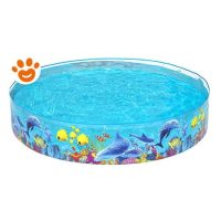 Bestway Piscina Rotonda Rigida Fantasia Mare Gonfiabile (Ø244x46cm) Art. 55031