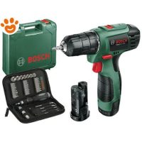 Bosch Trapano a Batteria (12V) EasyDrill 1200 con Set Avvitamento (38 Pezzi)