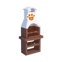 Beton BBQ CARBONE Barbecue a Carbone e Legna Preassemblato