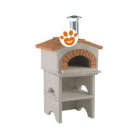 Beton Forno Pizza a Legna VZ Garden Chef in Cemento e Acciaio (55x59cm)