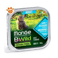 Monge Cat Bwild Grain Free Adult Patè Acciughe