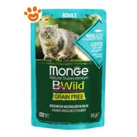 Monge Cat Bwild Grain Free Adult Bocconcini Merluzzo e Gamberetti