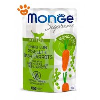 Monge Supreme Cat Kitten Tonno con Piselli e Baby Carrots
