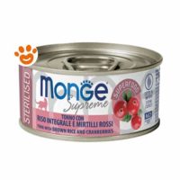 Monge Supreme Cat Adult Serilised Tonno con Riso Integrale e Mirtilli Rossi