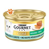 Purina Cat Gourmet Gold Mousse con Merluzzo con Delicate Carote