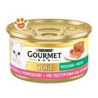 Purina Cat Gourmet Gold Mousse con Trota e Deliziosi Pomodori