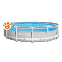 Intex Piscina Rotonda Prism Frame Clear View (Ø427x107cm) con Pompa a Filtro Art. 26722