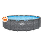 Bestway Piscina Rotonda APX 365 (Ø549x132m) Marmo Scuro con Pompa a Sabbia Art. 561KC - APX 365 (Ø549x132cm)