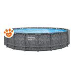 Bestway Piscina Rotonda APX 365 (Ø610x132m) Marmo Scuro con Pompa a Sabbia Art. 561KE - APX 365 (Ø610x132cm)