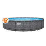 Bestway Piscina Rotonda APX 365 (Ø671x132 cm) Marmo Scuro con Pompa a Sabbia Art. 561JZ - APX 365 (Ø671x132cm)