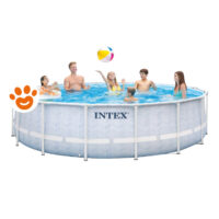 Intex Piscina Rotonda Prisma Frame Chevron (Ø488x122cm) con Pompa a Filtro Art. 26746