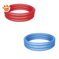 Bestway Piscina Rotonda Tinta Unica a 3 Anelli Gonfiabile (Ø102x25cm) Art. 51024