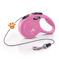 Flexi Guinzaglio Classic Rosa a Corda