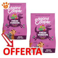 Offerta crocchette cane Edgard Cooper cervo e anatra