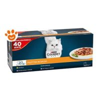 Purina Pro Plan Cat Gourmet Perle Filettini in Salsa con Pollo, Coniglio, Selvaggina, Vitello e Verdure