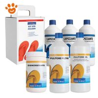 Lapi Piscina Semplice - Kit SPA Pulizia - (kit con 6 prodotti) 3x Lapizzante, Disincrostante, Pulitore Filtri e Pulitore Oil