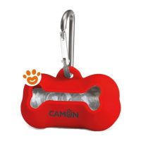 Camon Dog Dispenser Sacchetti Igienici in Silicone Rosso