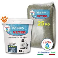 Flow - Sabbia di Vetro per Pompe INTEX e BESTWAY (Granulometria 0,4-0,8mm)