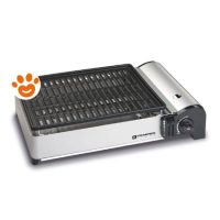 Kemper Barbecue Portatile con Piastre Antiaderente e Vaschette Raccogli Grassi