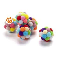 Leopet Pallina in Tessuto Multicolore (Ø4,5 cm)