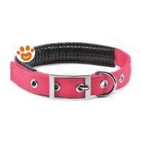 Record Dog Collare  Nylon Imbottito Soft Rosa