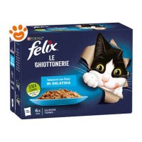 Purina Cat Felix Le Ghiottoniere Selezioni con Pesce in gelatina (Tonno e Salmone)