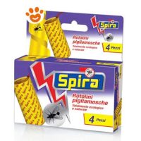 Rotolini pigliamosche ecologici Spira confezione 4 pezzi