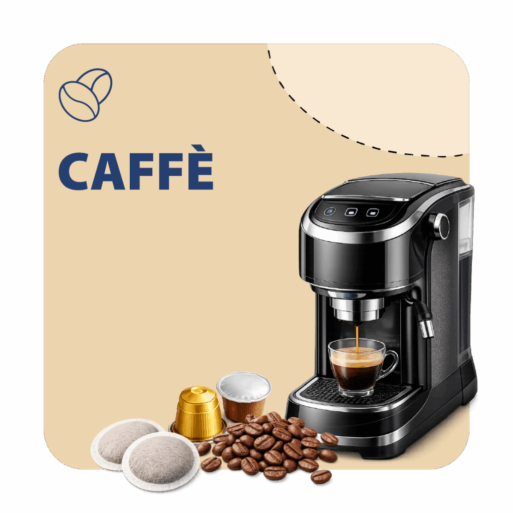Macchina da caffè con capsule e chicchi