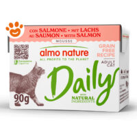 Almo Nature Cat Daily Grain Free Tetra Recart Mousse con Salmone