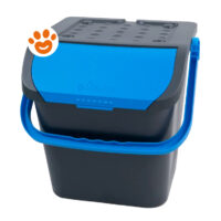 Bidone compost nero e blu con manico