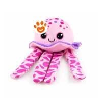 Peluche polpo rosa con tentacoli decorati