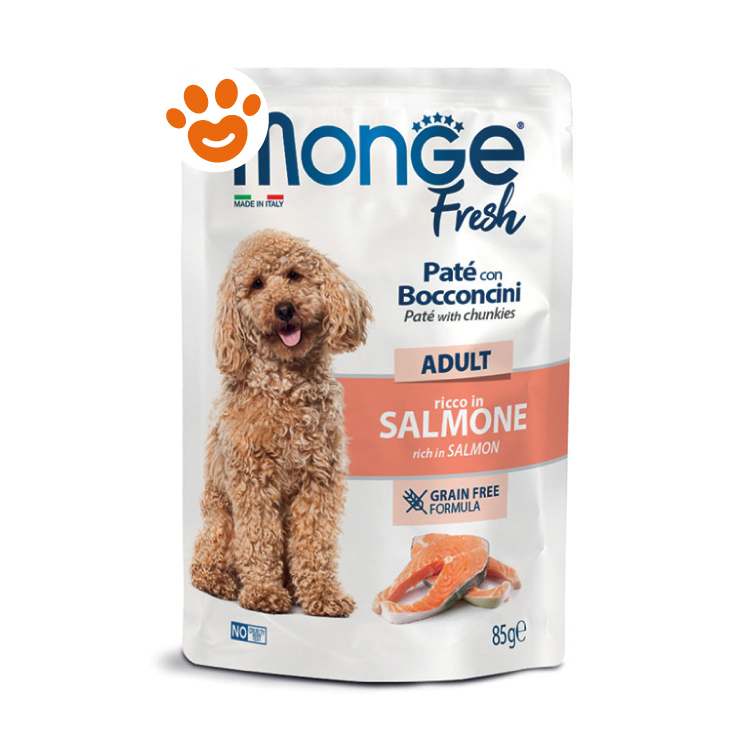 Busta Monge Fresh paté salmone per cani adulti