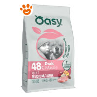 Sacco crocchette Oasy maiale adulto taglia media/grande