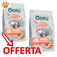 Sacchi crocchette Oasy salmone in offerta