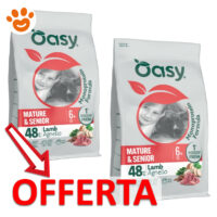 Offerta crocchette Oasy Mature Senior agnello